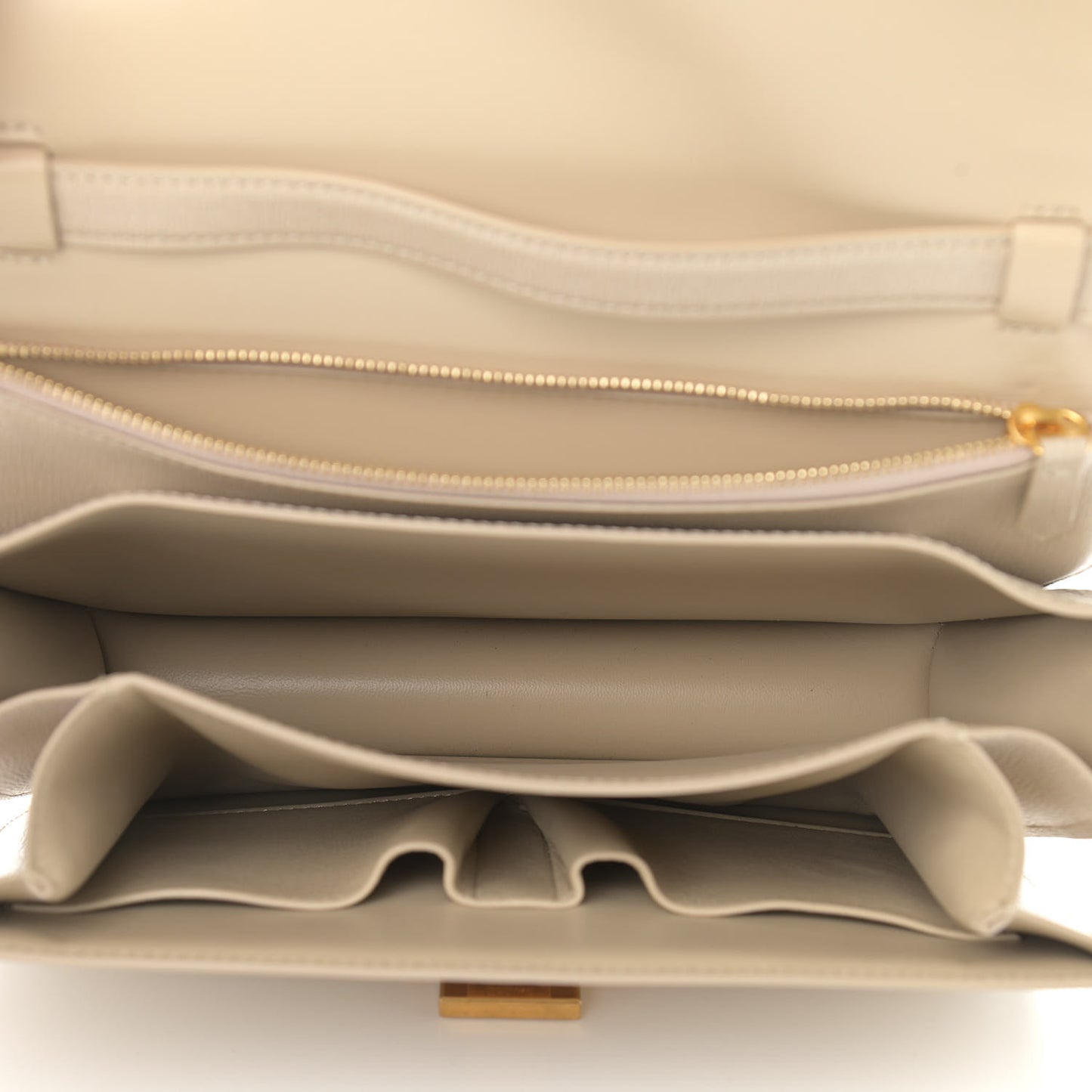 Liege Calfskin Medium Classic Box Flap Bag Linen