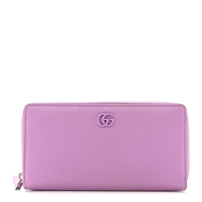 Gucci Dollar Calfskin Monochrome GG Marmont Zip Around Wallet Wisteria Chic 1 of 8