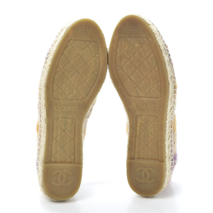 Chanel Tweed CC Espadrilles 37 Pink Multicolor 8 of 10
