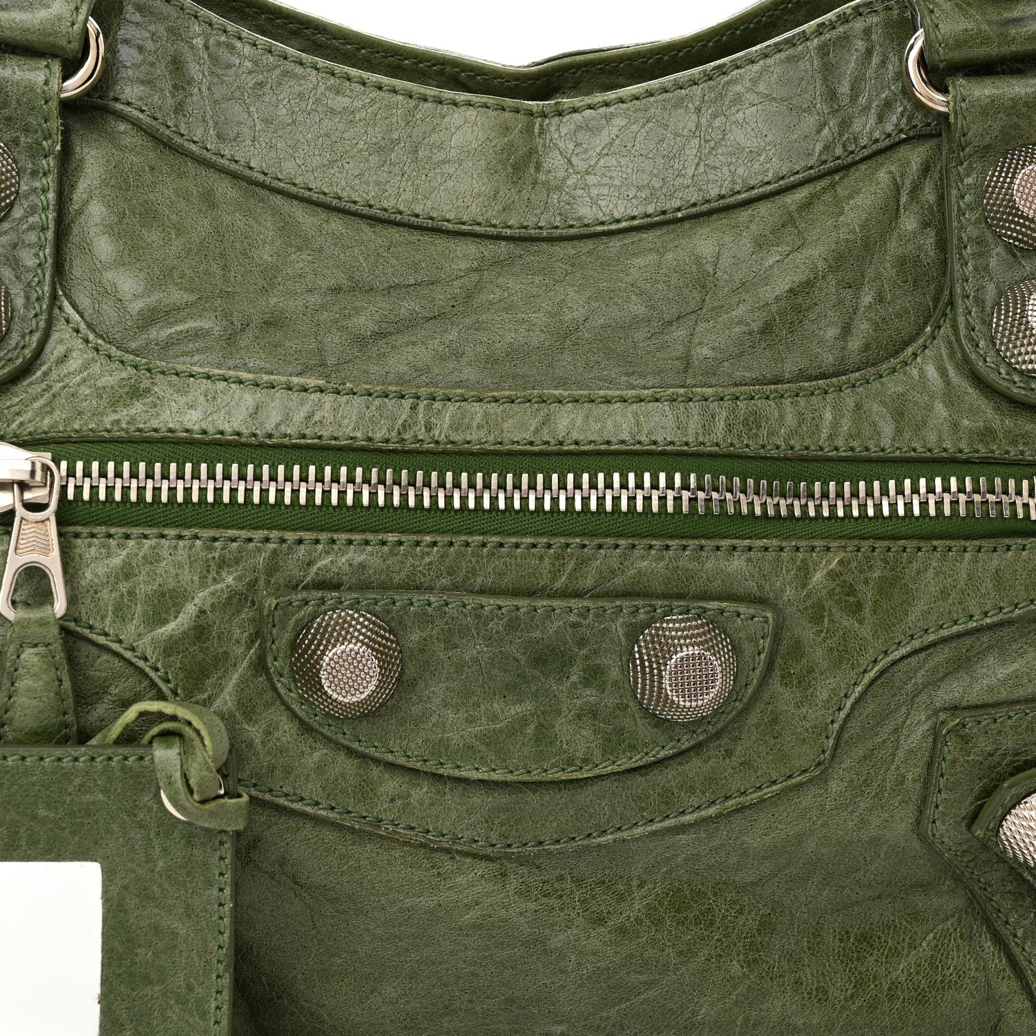 Balenciaga Agneau Giant 21 Silver Hardware City Vert Thyme 8 of 12