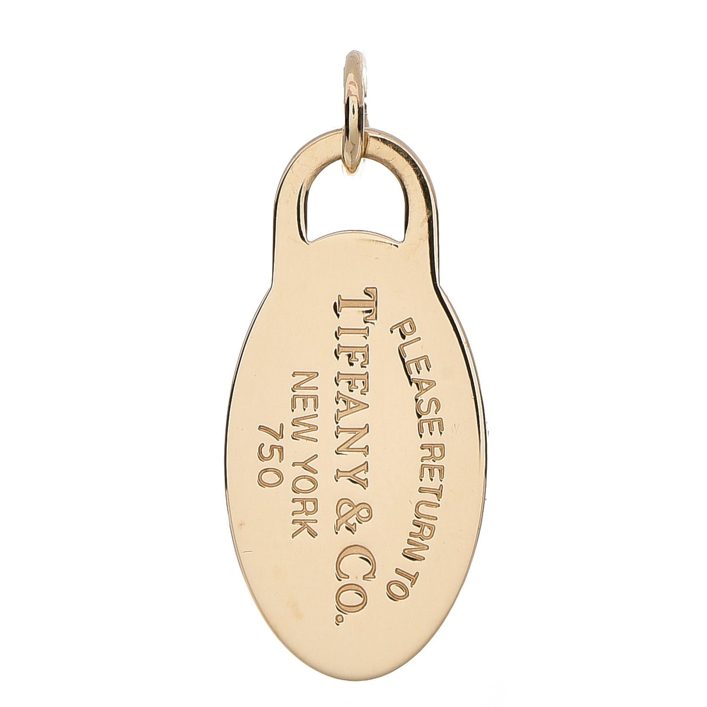 18K Yellow Gold Return to Oval Charm