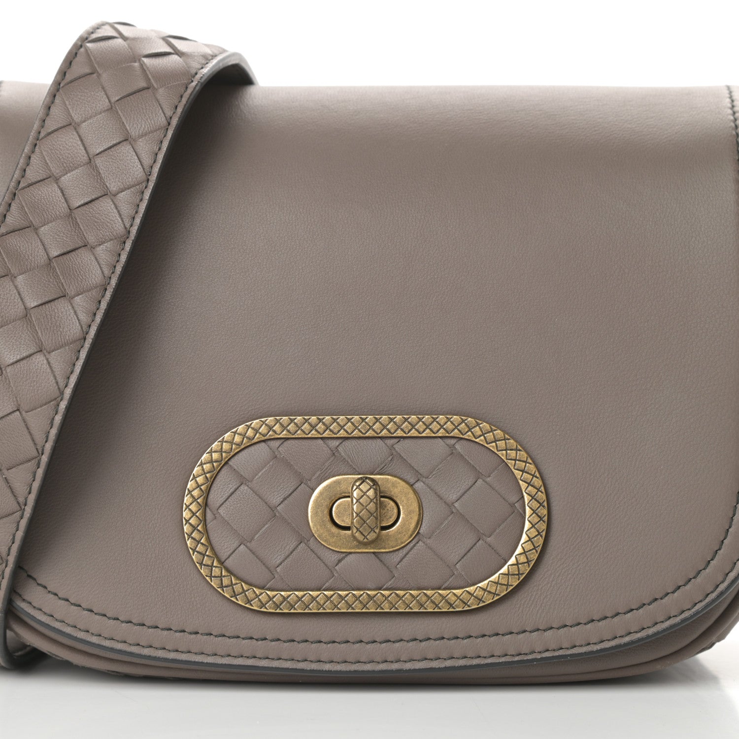 Bottega Veneta Nappa Intrecciato BV Luna Shoulder Bag New Steel 8 of 11