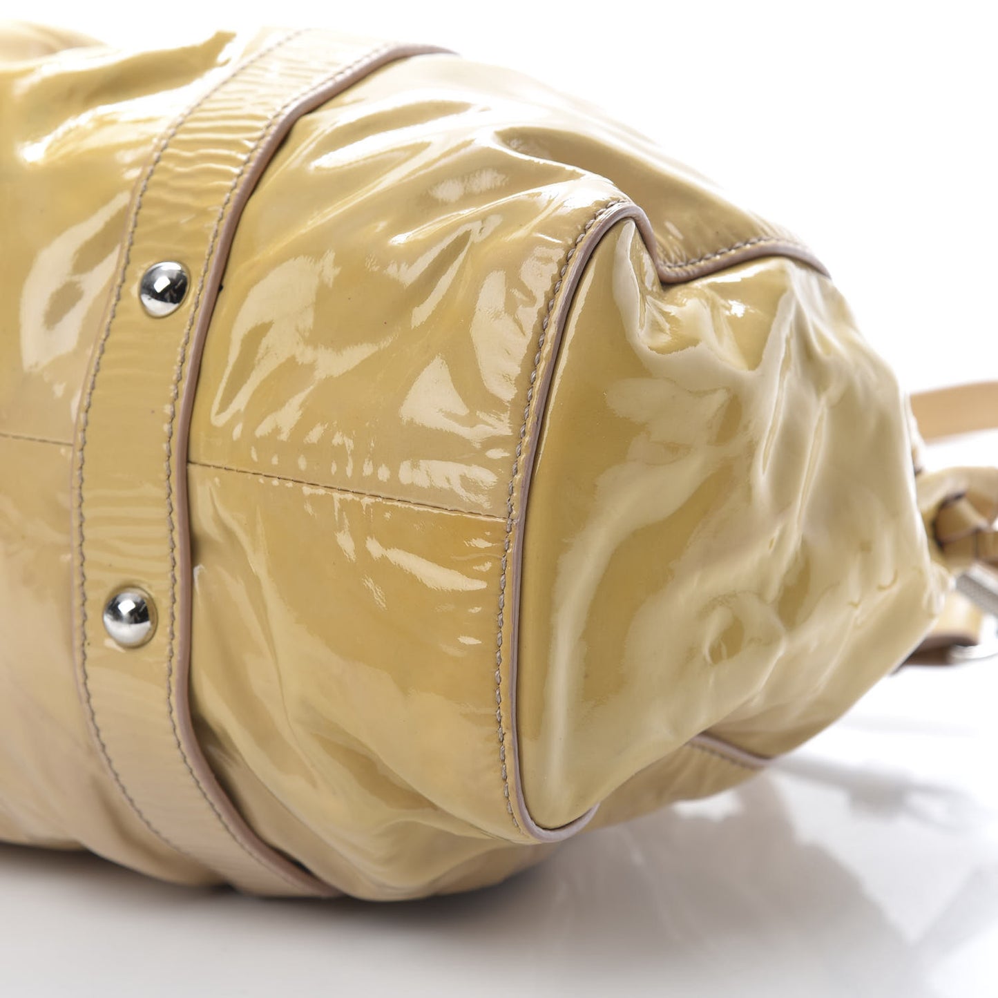 Vernice Gathered Tote Beige