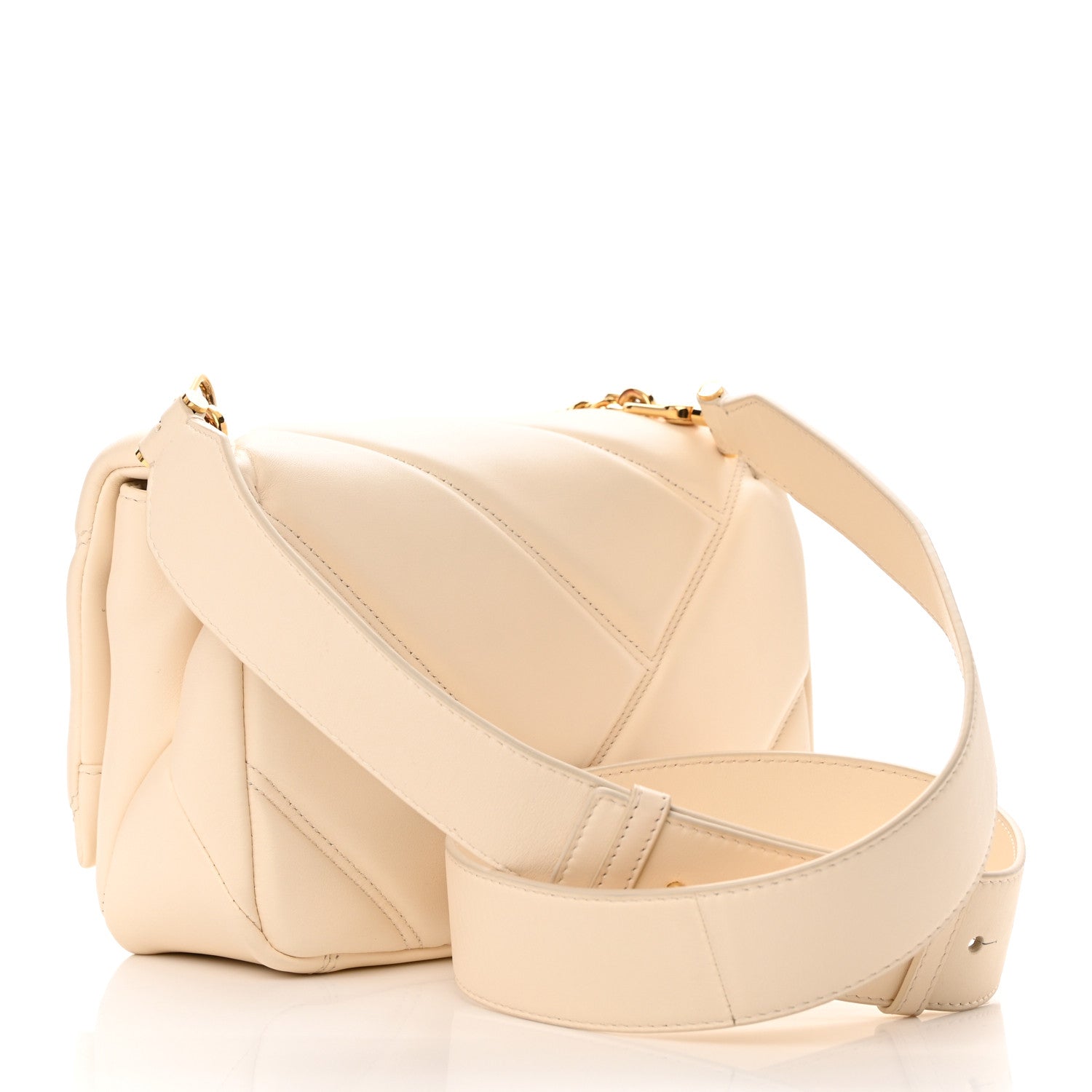 Bulgari Calfskin Matelasse Mini Serpenti Cabochon Crossbody Bag Ivory Opal 3 of 23