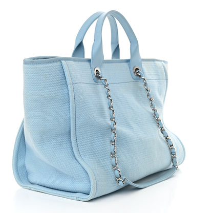 Chanel Mixed Fibers Medium Deauville Tote Light Blue 4 of 17