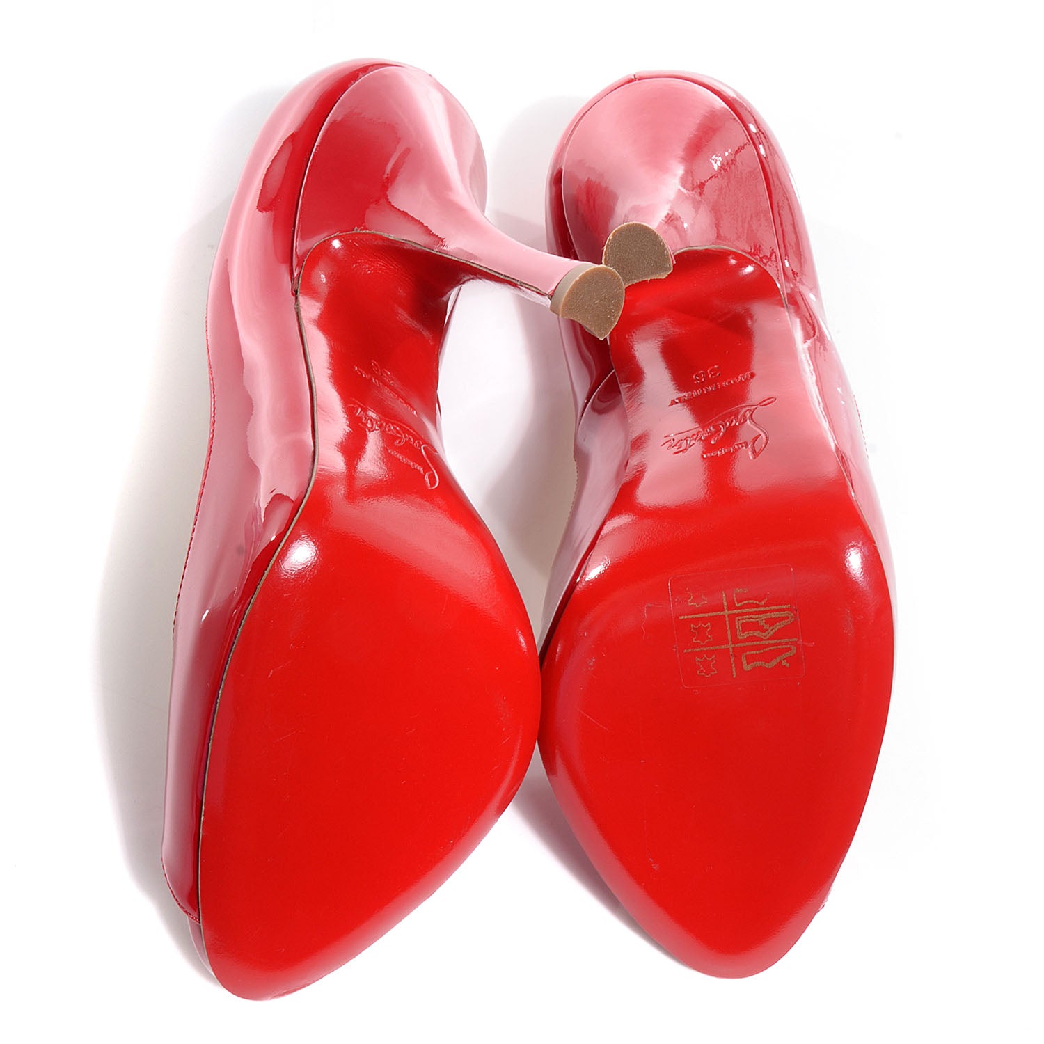 Christian Louboutin Patent Maryl 120 Pumps 36 Red 5 of 7