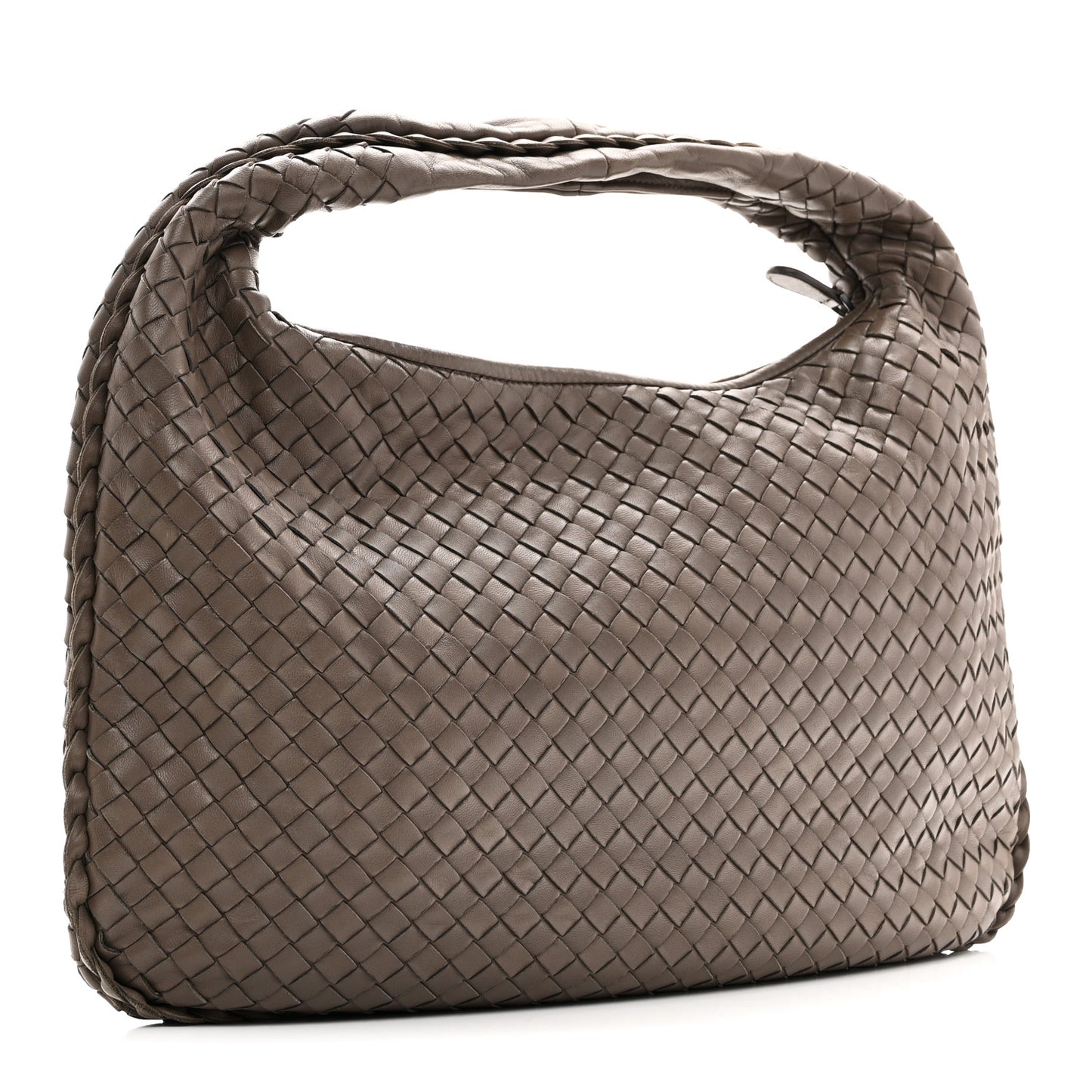 Nappa Intrecciato Medium Veneta Hobo Fume