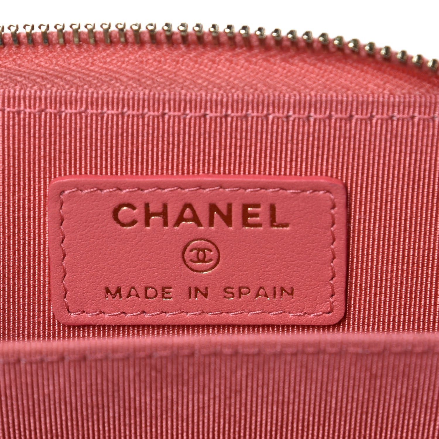 Chanel Caviar Quilted Zip Coin Purse Dark Pink 6 of 7