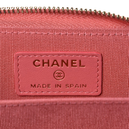 Chanel Caviar Quilted Zip Coin Purse Dark Pink 6 of 7