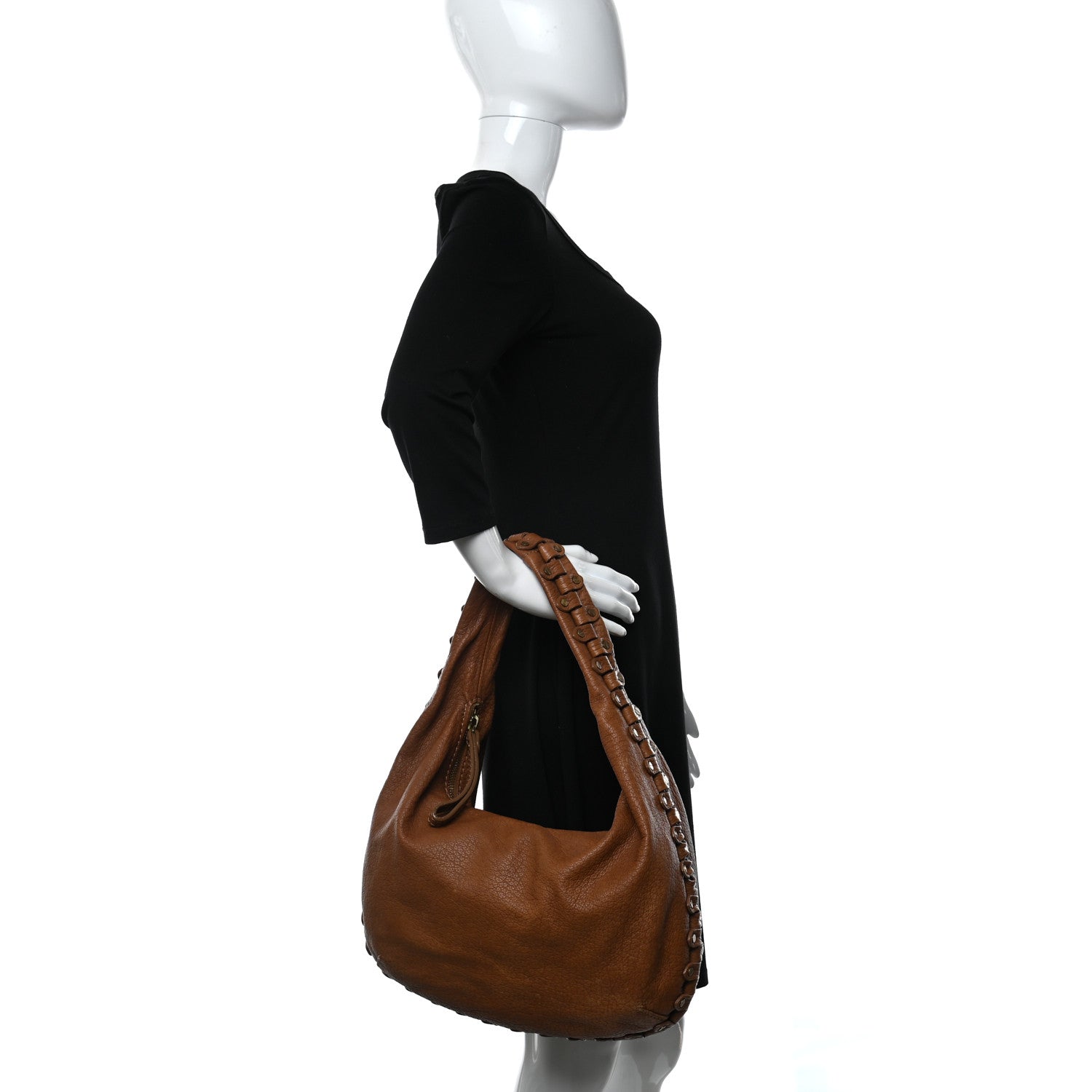 Valentino Garavani Calfskin Hobo Brown 2 of 17