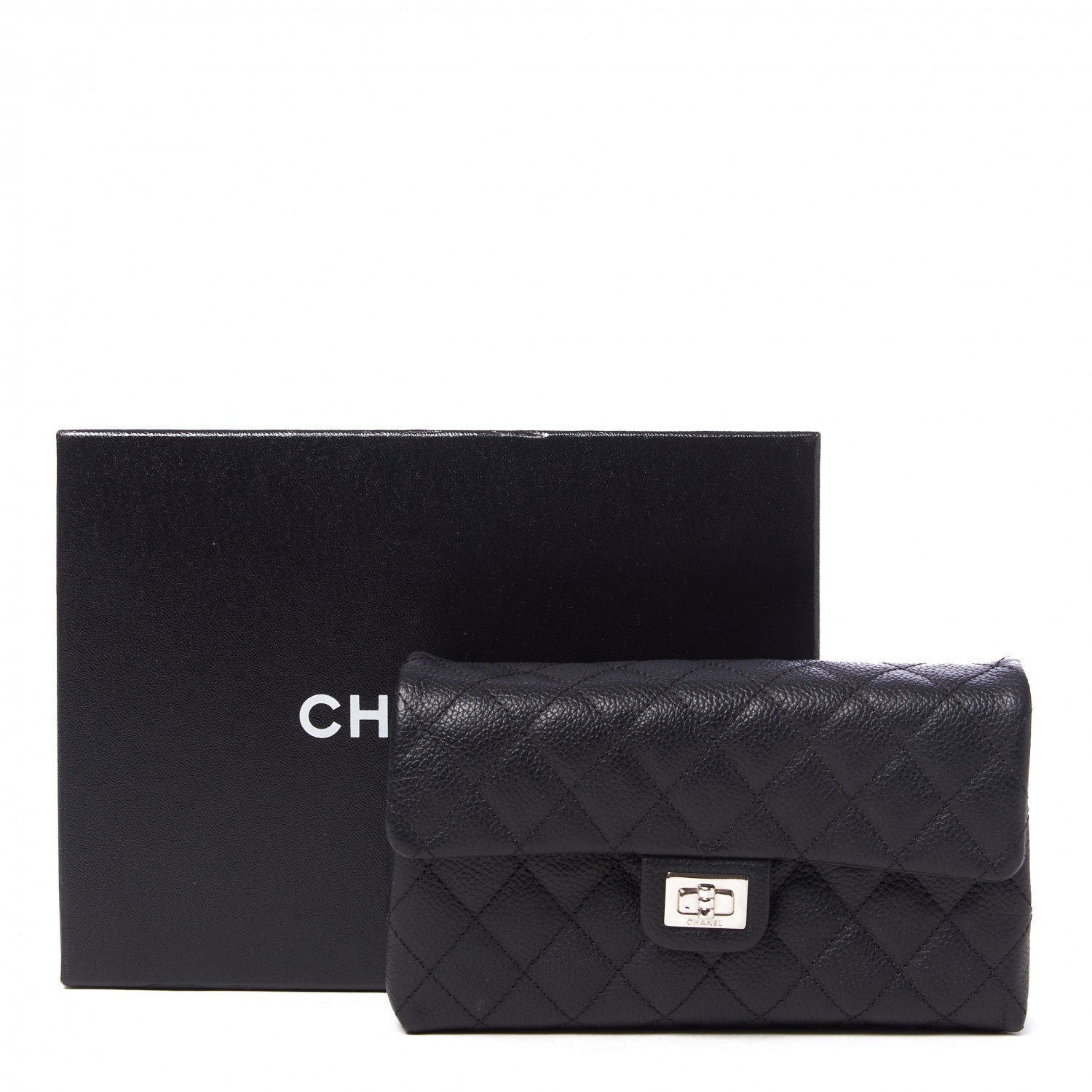 Chanel Grained Calfskin Quilted 2.55 Reissue Flap Belt Bag Clutch Black 8 of 8