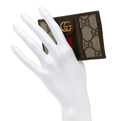 Gucci GG Supreme Monogram Ophidia Card Holder Brown 2 of 6
