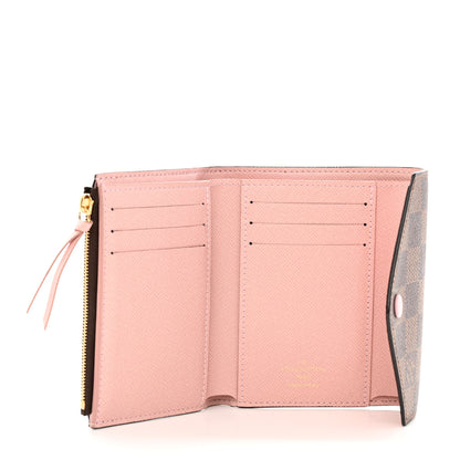 Louis Vuitton Damier Ebene Victorine Wallet Rose Ballerine 5 of 6