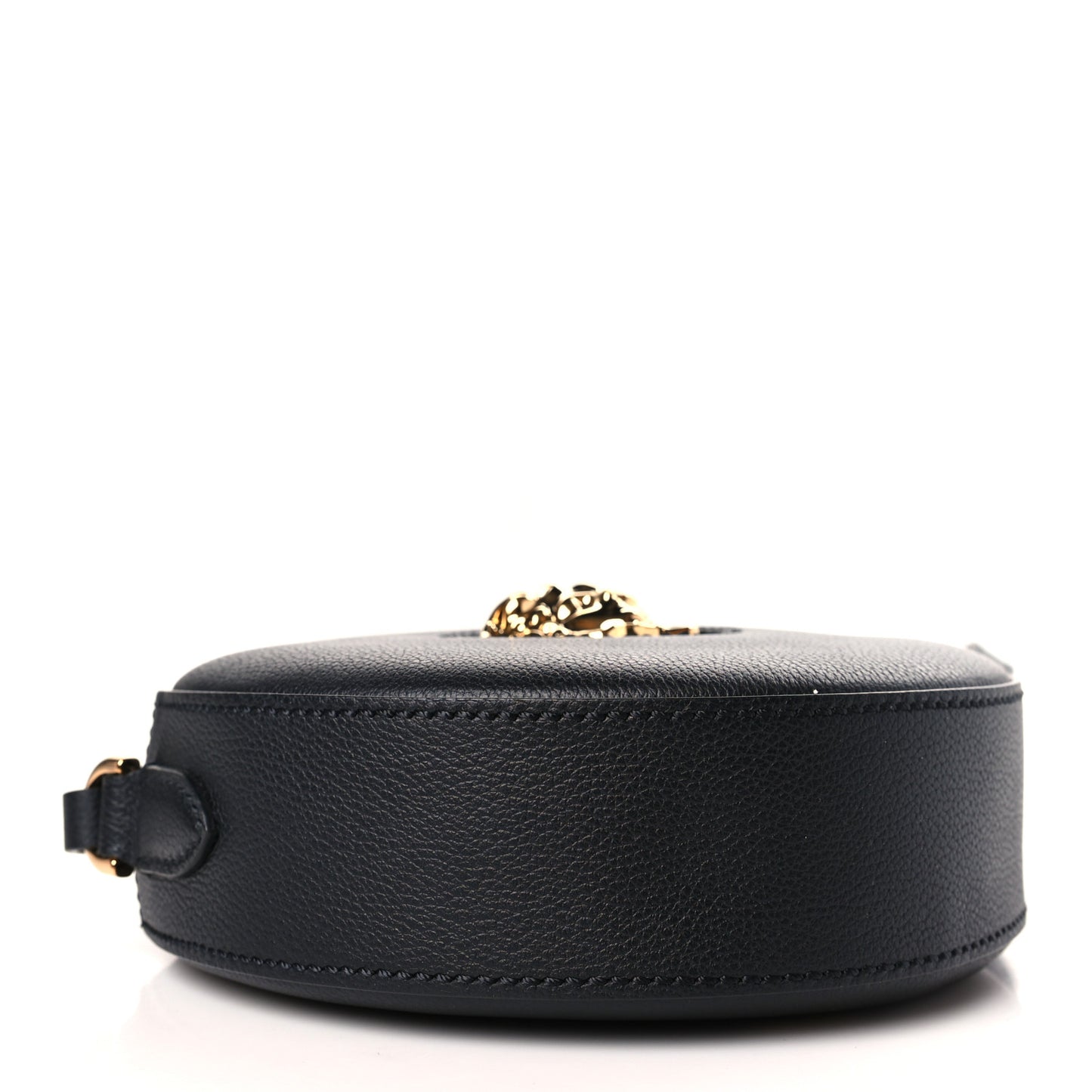 Calfskin La Medusa Round Camera Bag Black