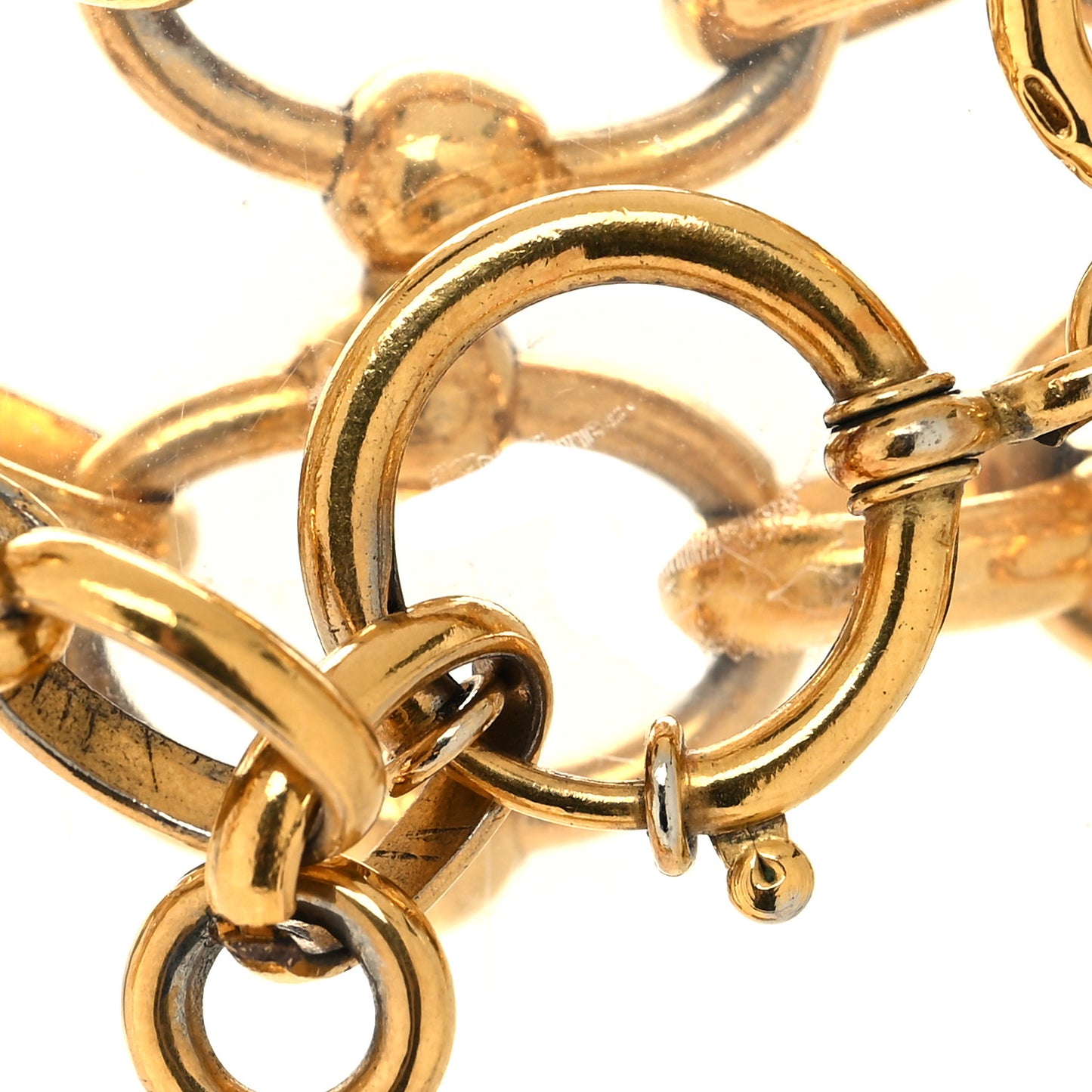 CC Medallion Chain Bracelet Gold