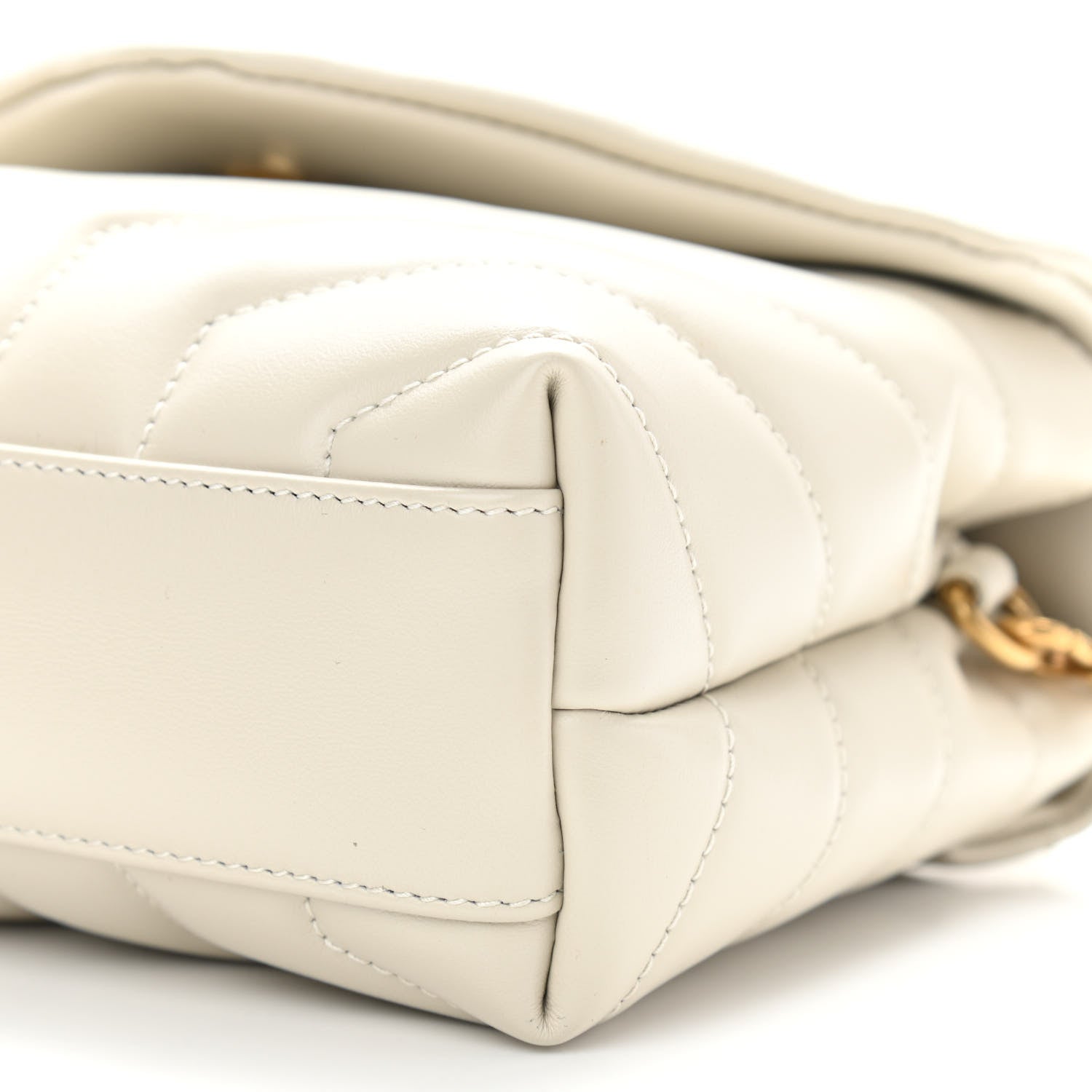Saint Laurent Calfskin Y Quilted Monogram Toy Loulou Crossbody Bag Ivory 10 of 11