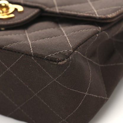 Chanel Grosgrain Quilted Mini Square Flap Brown 10 of 12