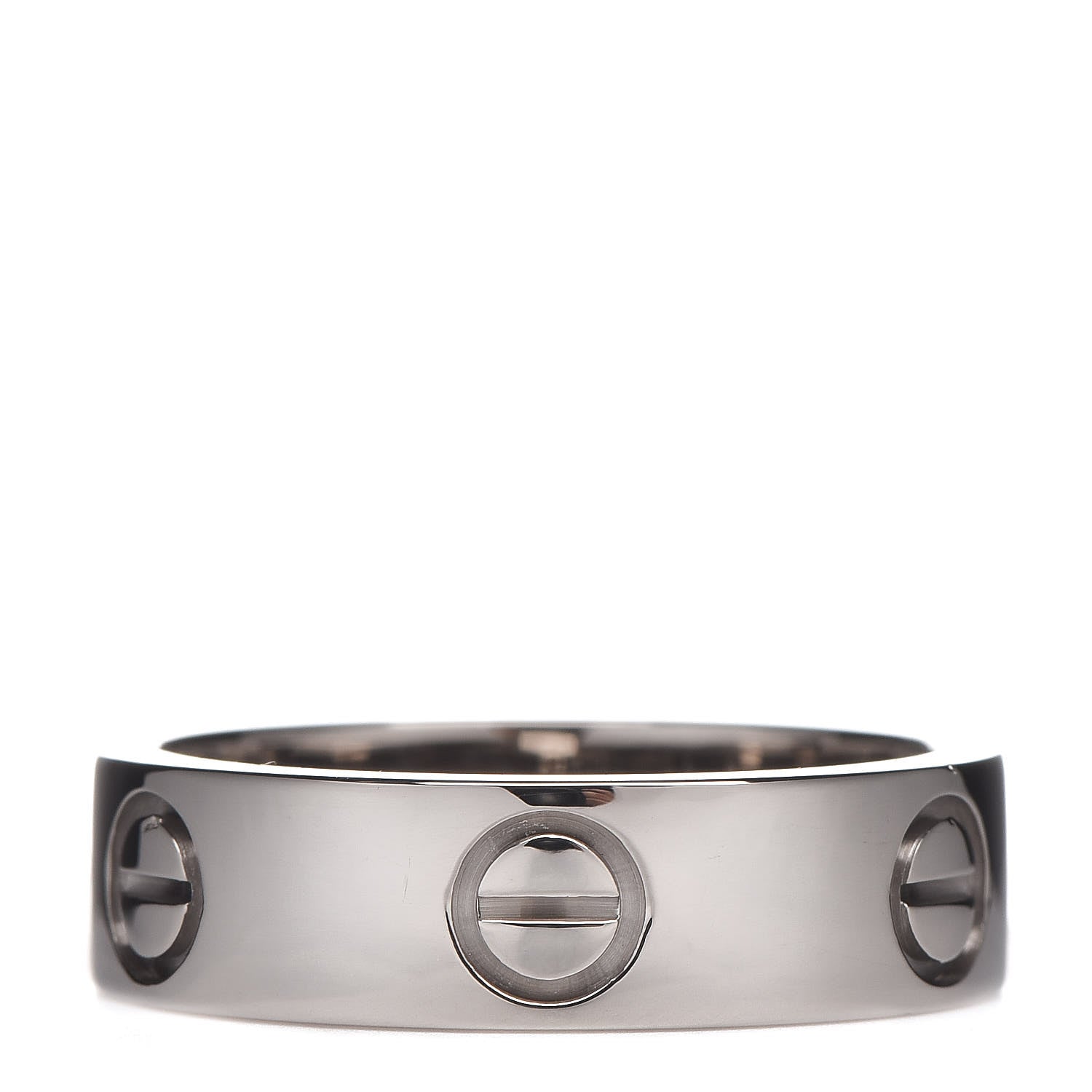 Cartier 18K White Gold 5.5mm LOVE Ring 54 6.75 1 of 4