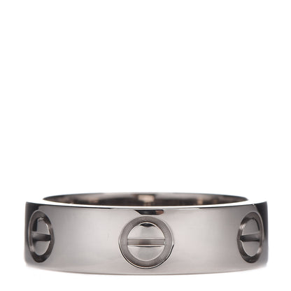 Cartier 18K White Gold 5.5mm LOVE Ring 54 6.75 1 of 4