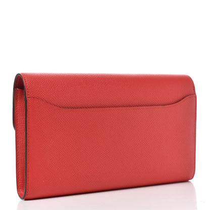 Hermes Epsom Constance Long Wallet Rouge Tomate 3 of 6