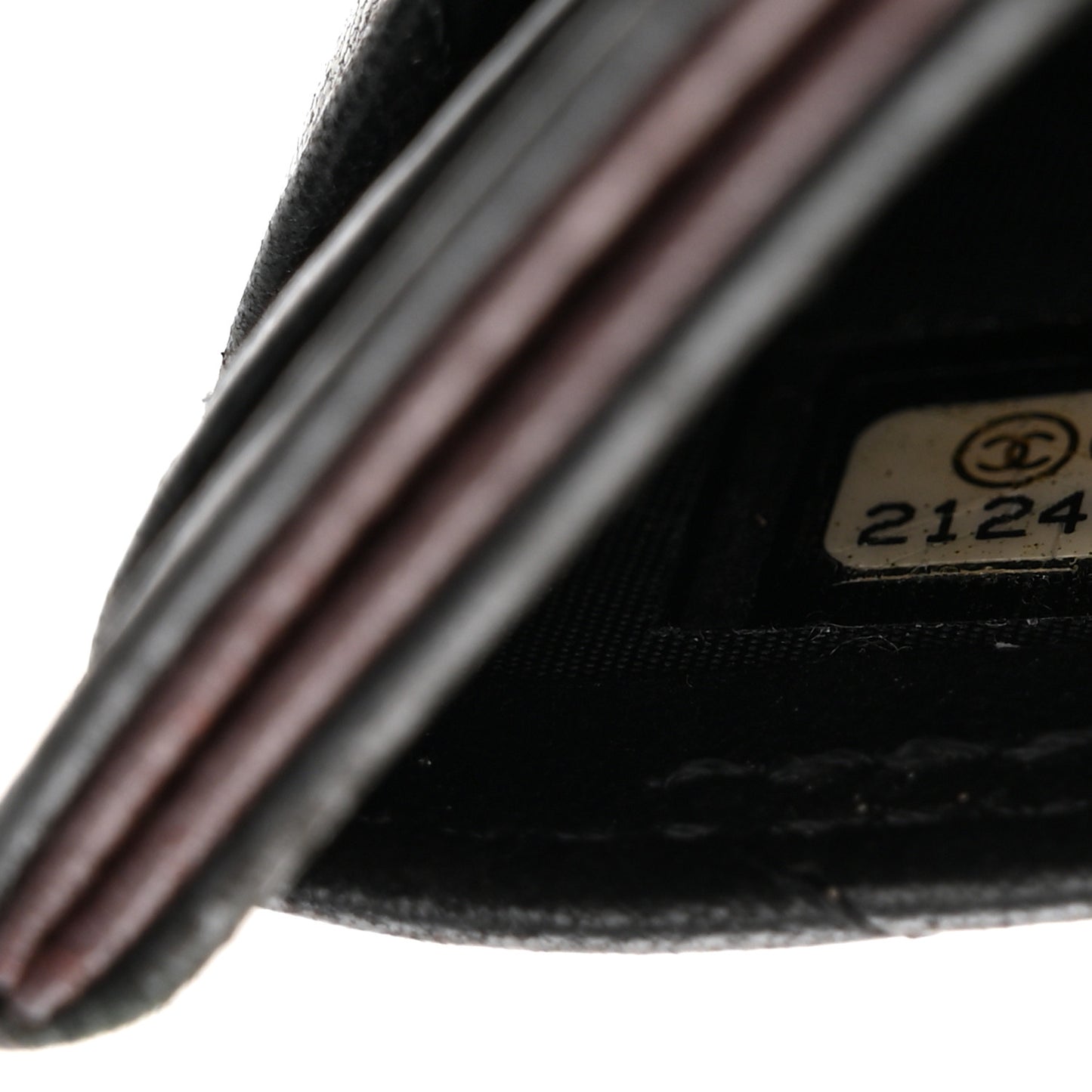 Lambskin Quilted Card Holder Black
