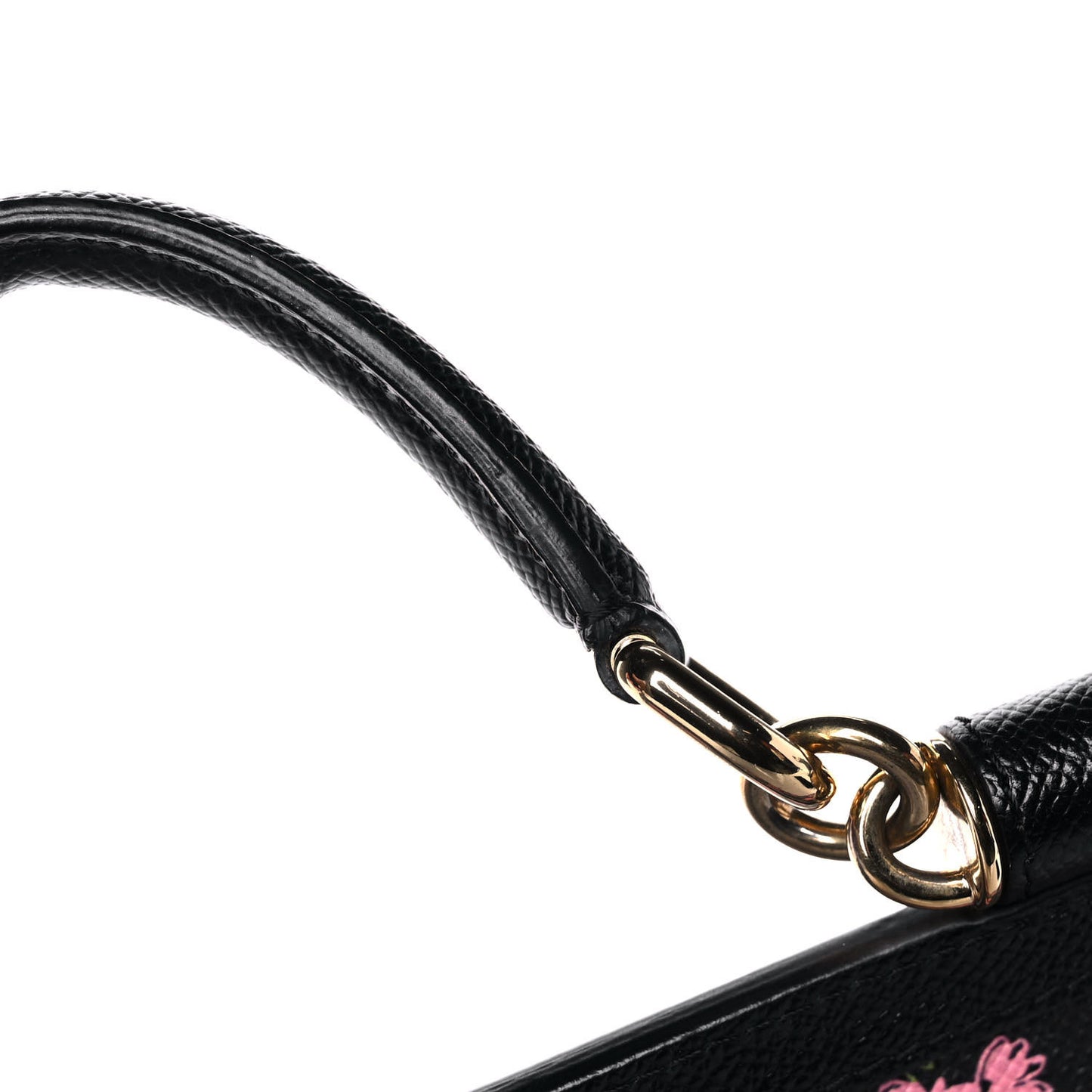 Dauphine Flower Print Medium Miss Sicily Satchel Black
