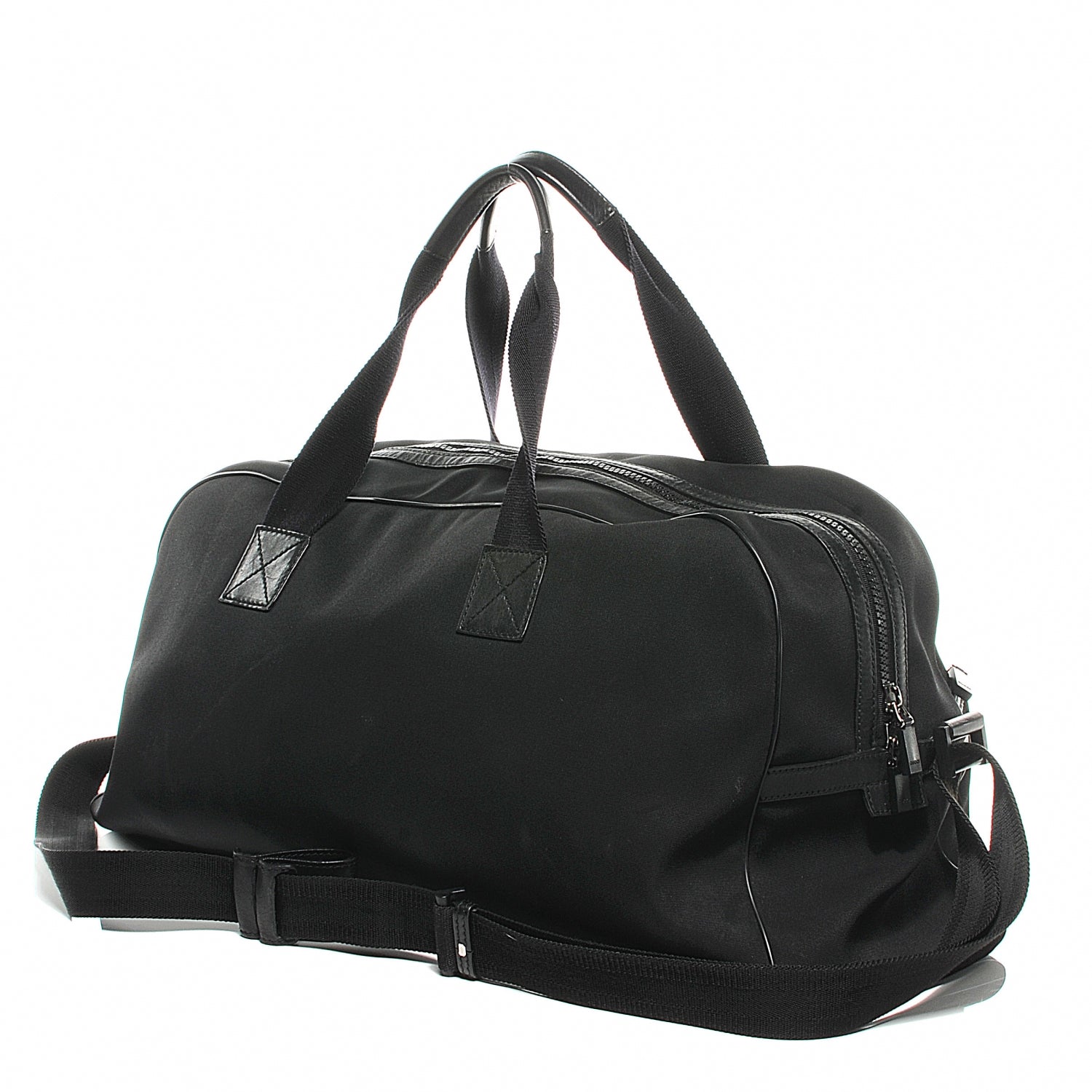 Gucci Canvas Large Parana Web Duffle Bag Black 6 of 11