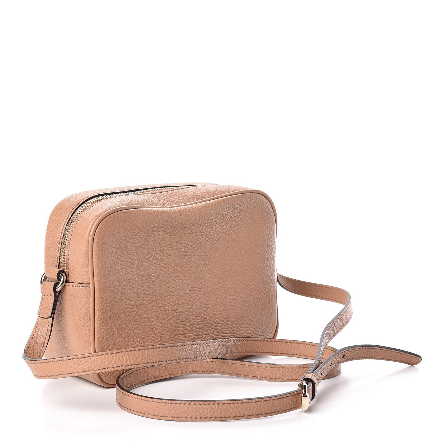 Pebbled Calfskin Small Soho Disco Bag Rose Beige