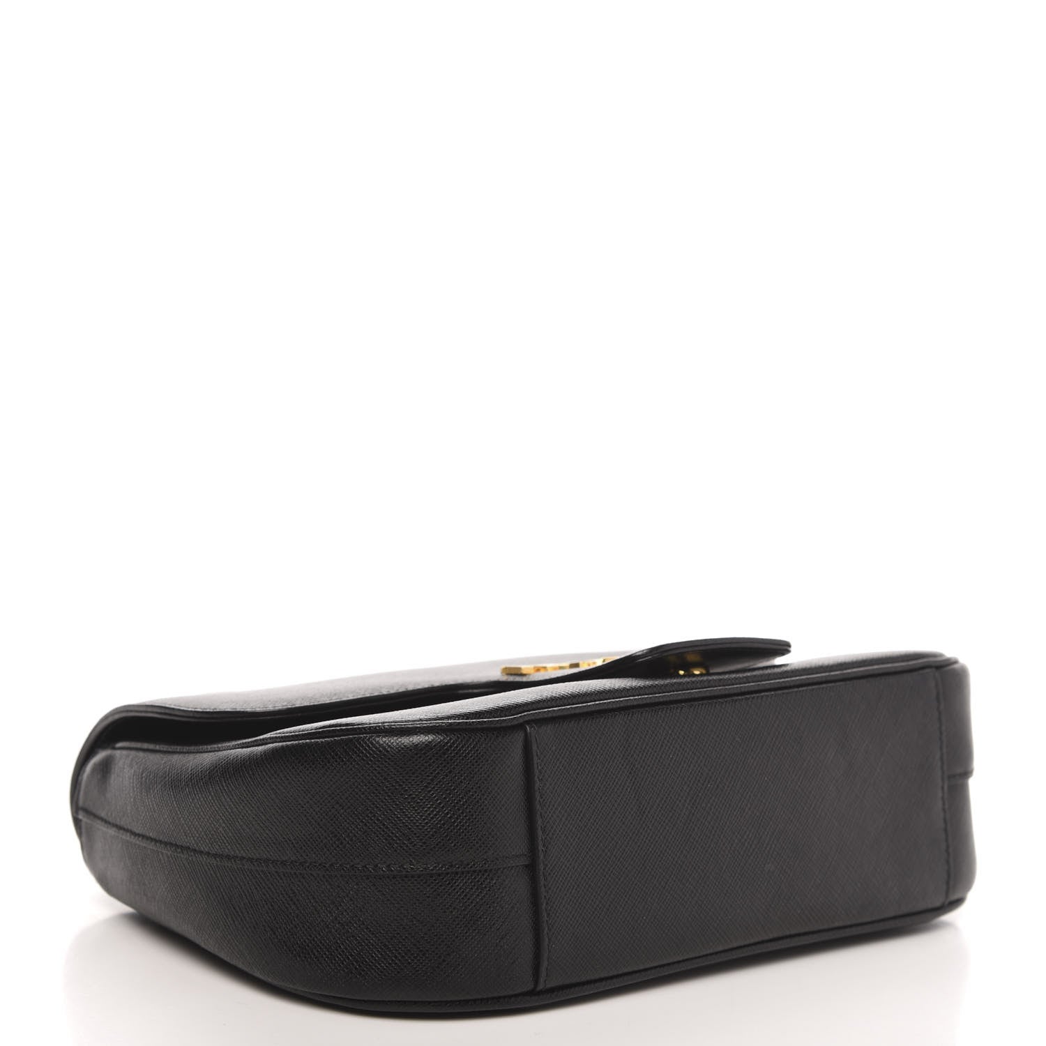 Prada Saffiano Flap Shoulder Bag Black 4 of 8