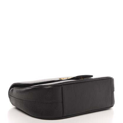 Prada Saffiano Flap Shoulder Bag Black 4 of 8