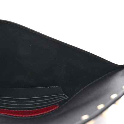 Valentino Garavani Vitello Medium Rockstud Envelope Flat Wristlet Pouch Black 5 of 7