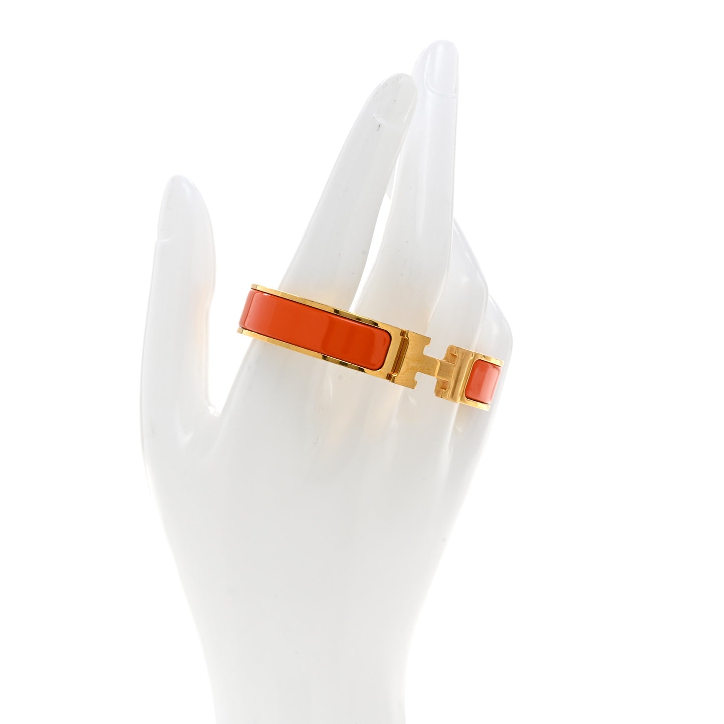 Enamel Narrow Clic Clac H Bracelet PM Orange