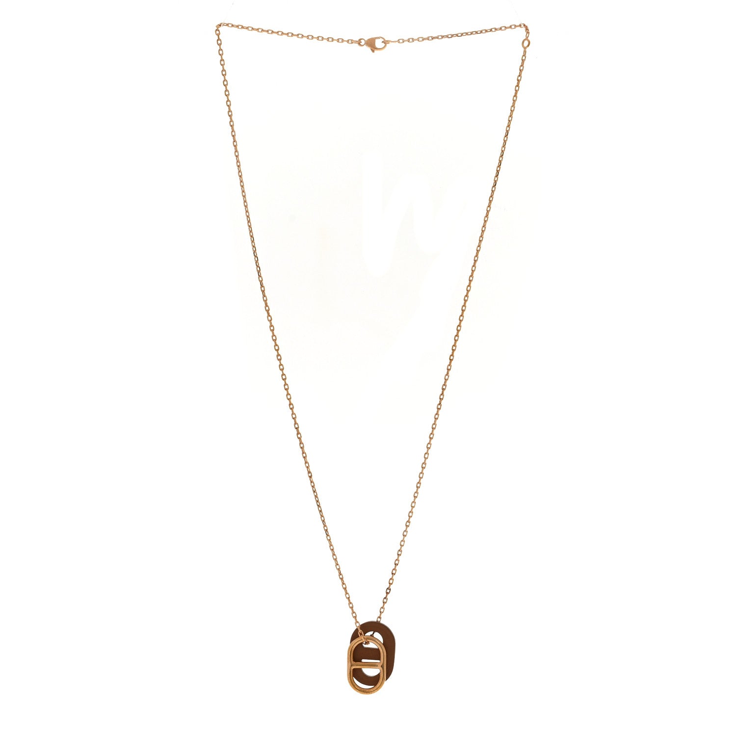 Hermes Swift O'Maillon Pendant Necklace Gold 3 of 8