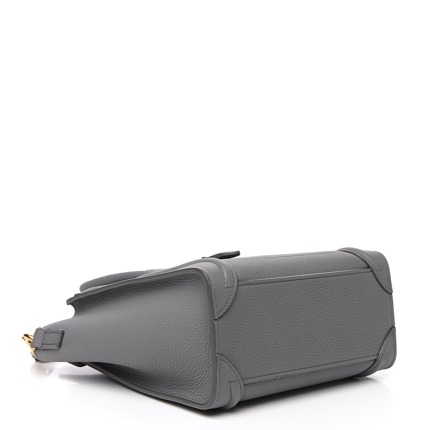 Celine Drummed Calfskin Nano Luggage Kohl 3 of 10