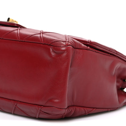 Chanel Calfskin Diamond Debossed Large Cosmos Flap Red 10 of 10