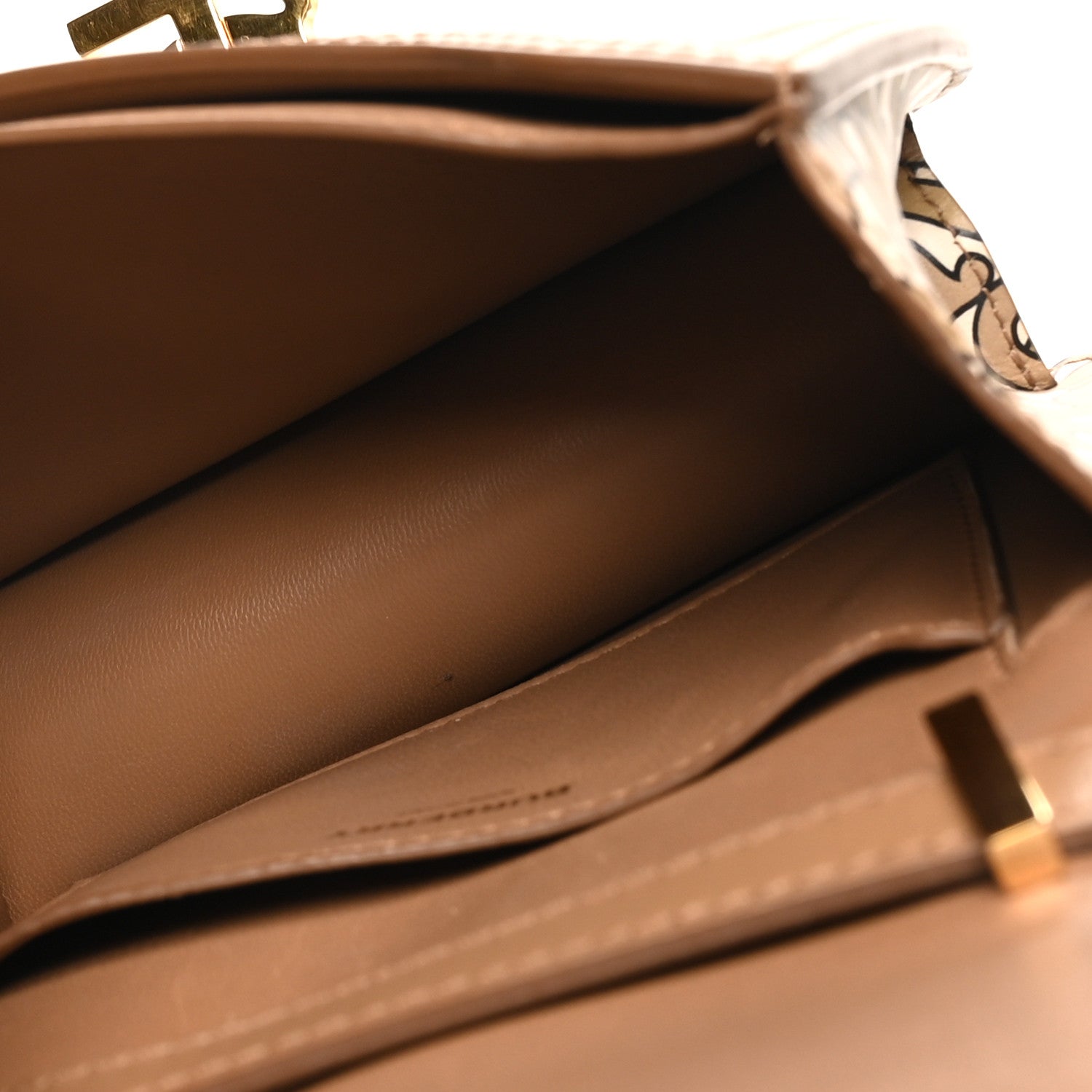 Burberry Calfskin Monogram Mini TB Bag Beige 4 of 8