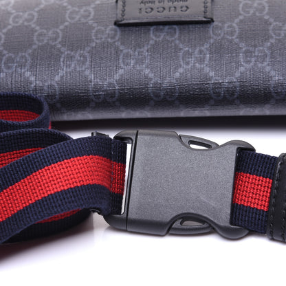 Gucci GG Supreme Monogram Web Slim Belt Bag Black Grey 11 of 11