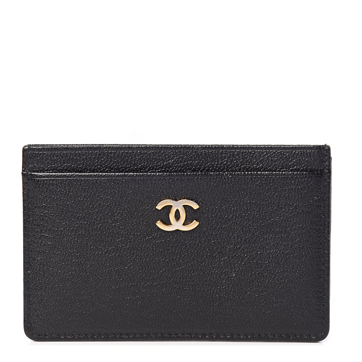 Chanel Goatskin CC Card Holder Black 1 of 8