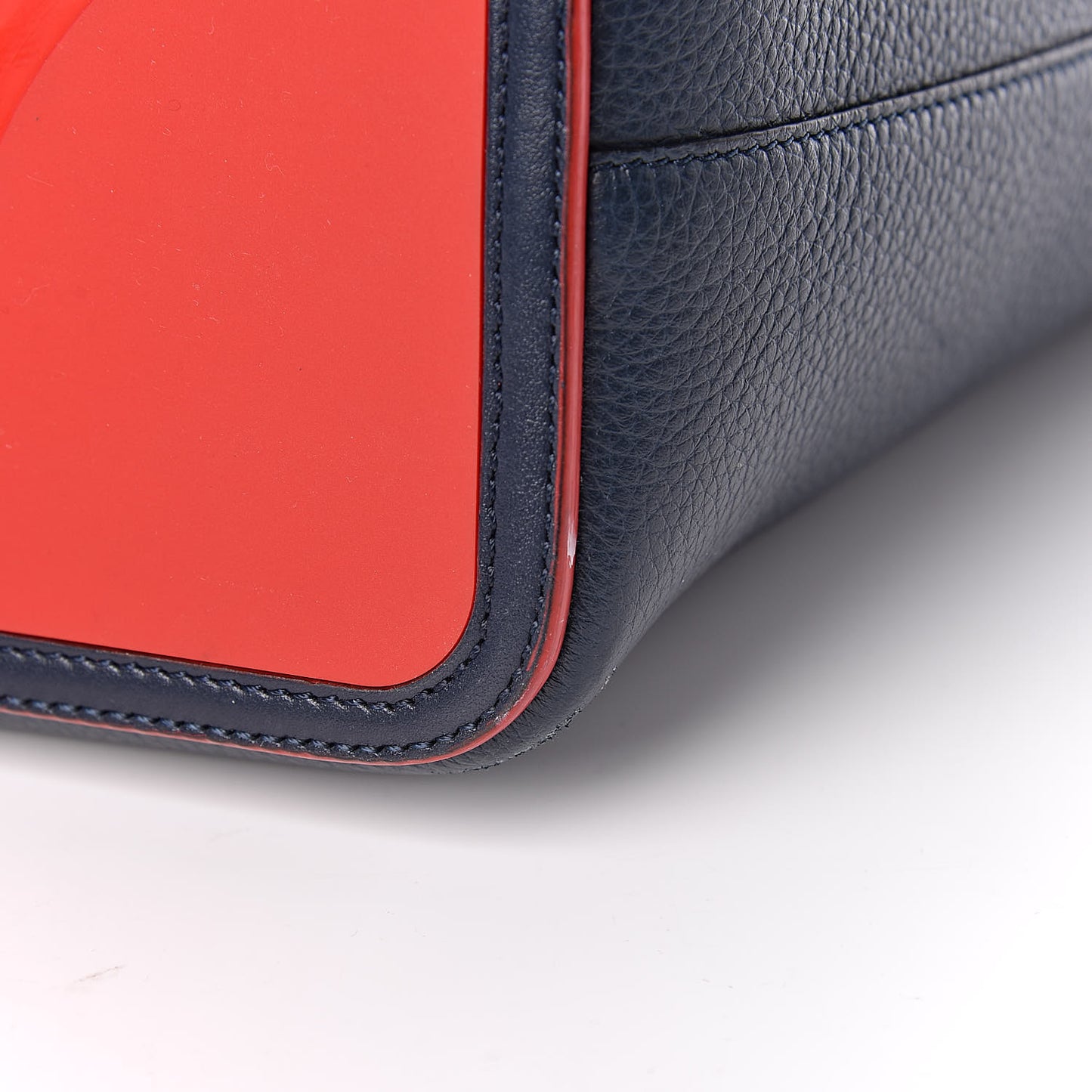 Calfskin Spikes East West Cabata Tote Navy