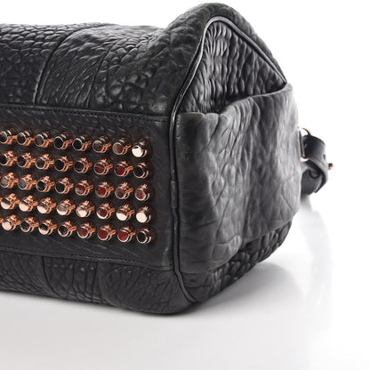 Alexander Wang Pebbled Lambskin Rocco Black Rose Gold Hardware 9 of 17