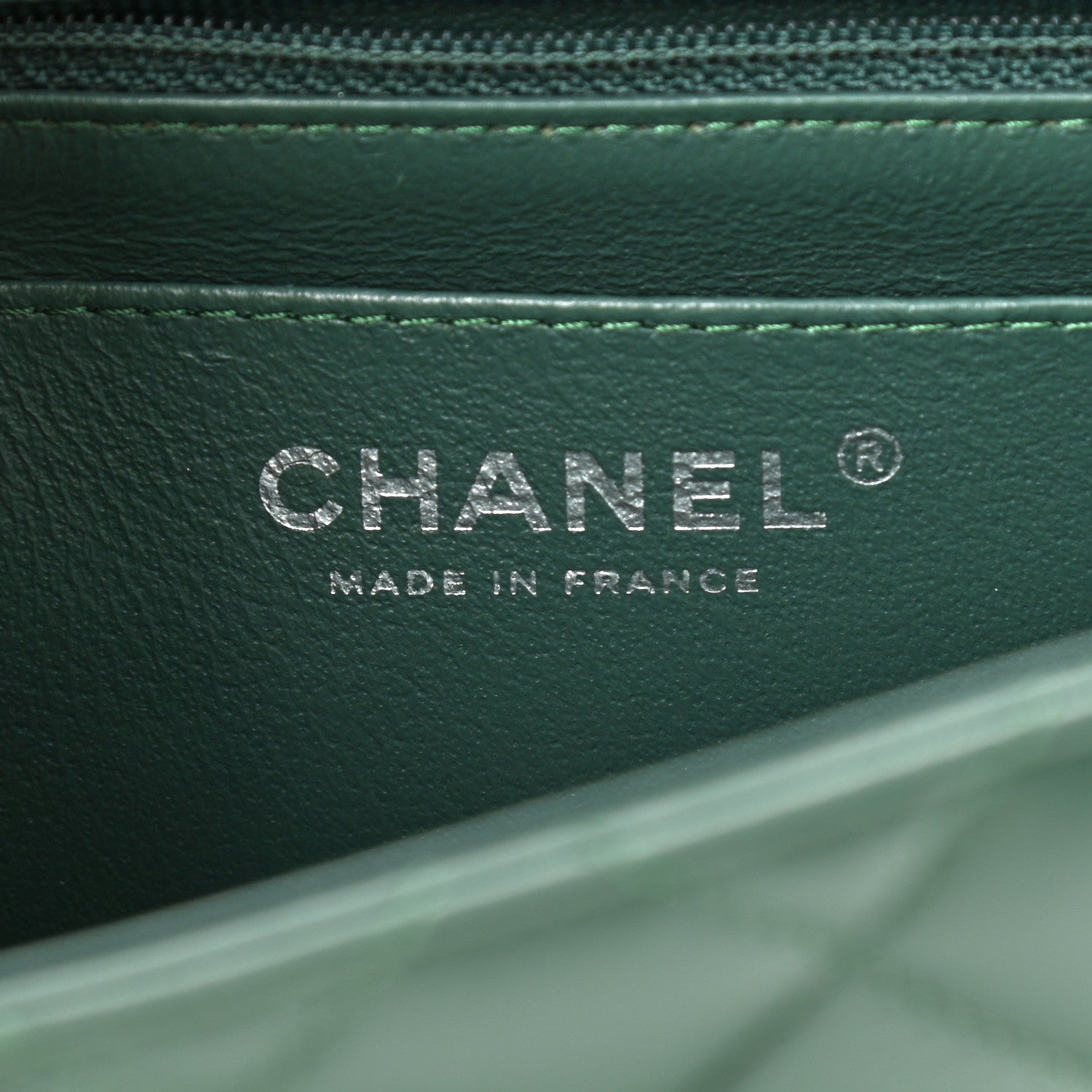Chanel Lambskin Quilted Mini Square Flap Green 6 of 11