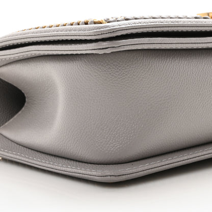 Chanel Caviar Quilted Chain Around Medium Boy Flap Grey 8 of 10
