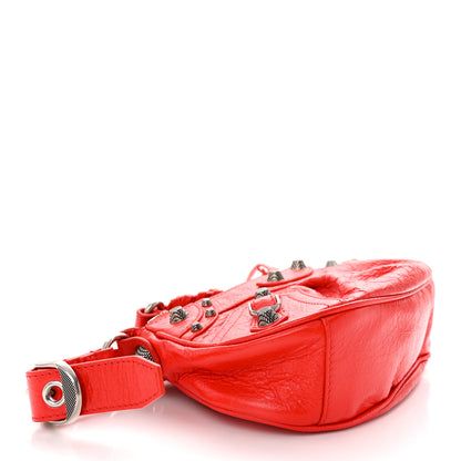 Balenciaga Agneau Arena Le Cagole Shoulder Bag XS Tomato Red 4 of 10