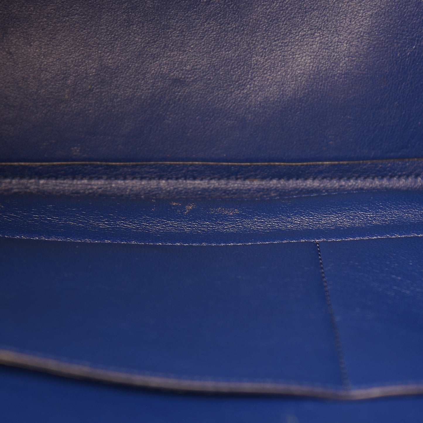 Drummed Calfskin Suede Medium Trapeze Indigo