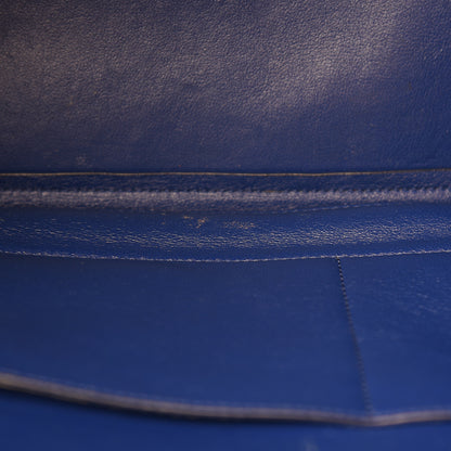Celine Drummed Calfskin Suede Medium Trapeze Indigo 8 of 13