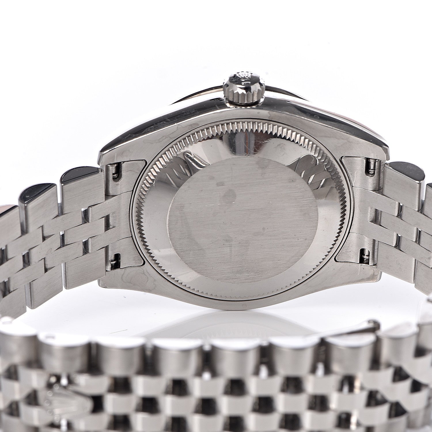Rolex Stainless Steel 18K White Gold Diamond 31mm Oyster Perpetual Datejust Watch Black 178344 5 of 7