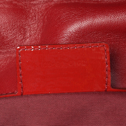Christian Dior Patent Cannage New Lock Flap Red 7 of 9
