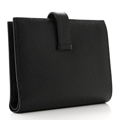 Hermes Epsom Monochrome Bearn Compact Wallet Black 3 of 7