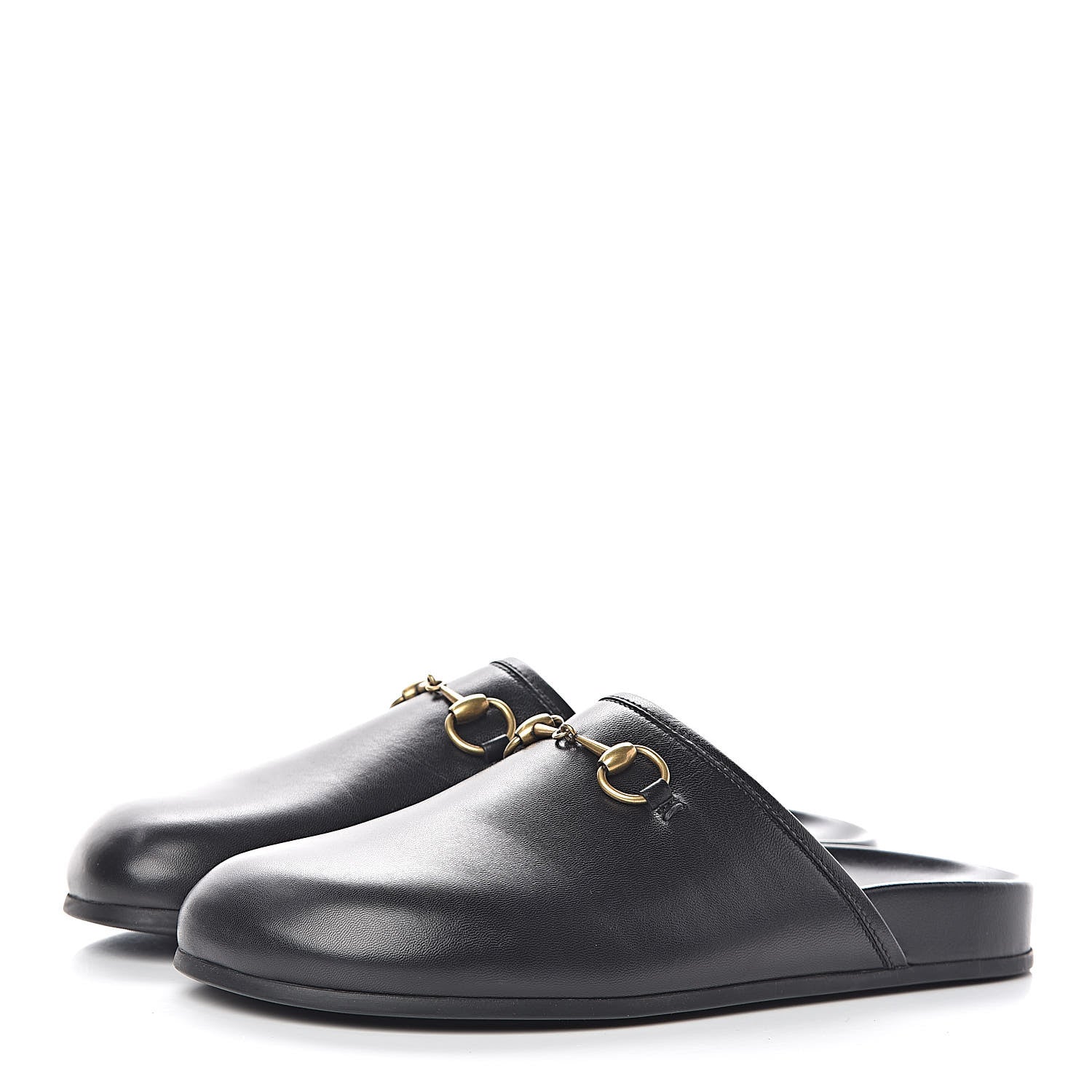 Gucci Malaga Kid Womens Horsebit River Slippers 36 Black 3 of 11