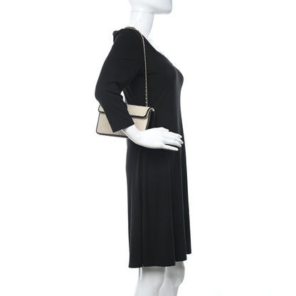 Chanel Patent Jersey Quilted Small Flap Ivory Black 2 of 12
